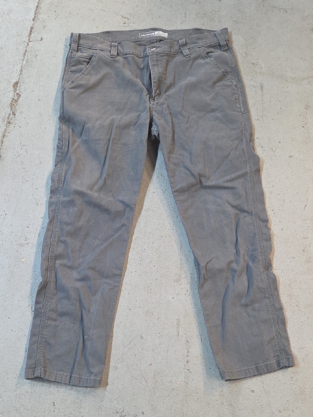 Carhartt Men's Charcoal Relaxed Straight Work Pants 36x 30